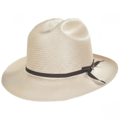 Stetson | Open Road Shantung Straw Western Hat | 127000 | lead | SILVERBELLY