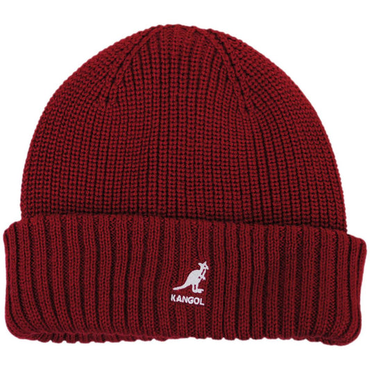 Kangol | Merino Wool Rib Beanie Hat | 500405 | lead | CRANBERRY