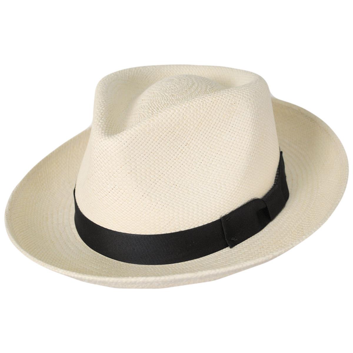 Stetson | Retro Panama Straw Fedora Hat | 126924 | lead | NATURAL