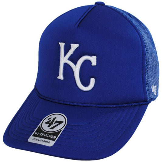 47 Brand | Kansas City Royals MLB Foam Mesh Trucker Snapback Baseball Cap | 203427 | lead | ROYAL