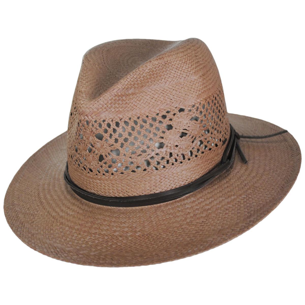 Bailey 1922 | Trappe Panama Straw Fedora Hat | 127922 | lead | AMPHORA