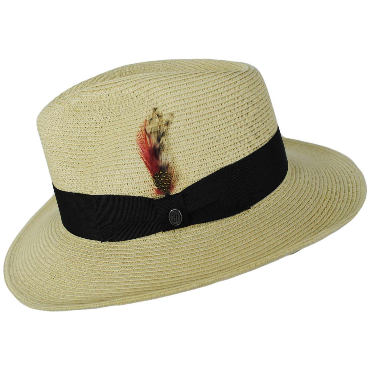 Jaxon Hats | Summer C-Crown Toyo Straw Fedora Hat | 129010 | profile | NATURAL