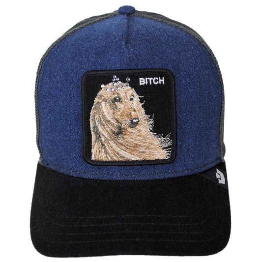 Goorin Bros | Hound Dawg Mesh Trucker Snapback Baseball Cap | 200773 | front | BLUE DENIM