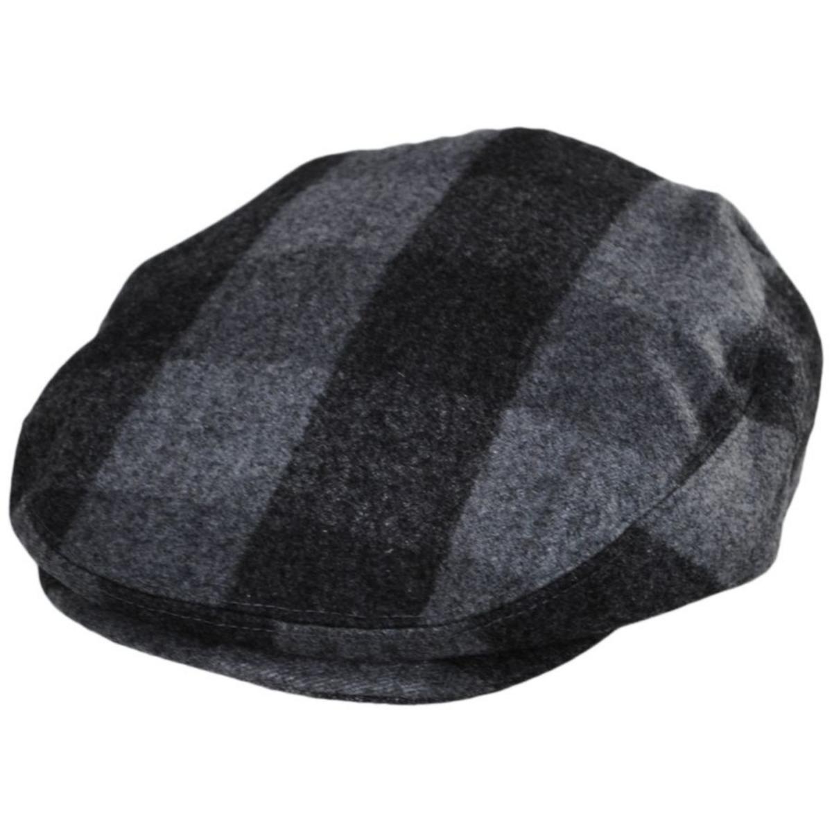 Baskerville Hat Company | Basset Wool Check Ivy Cap | 167663 | lead | GREY