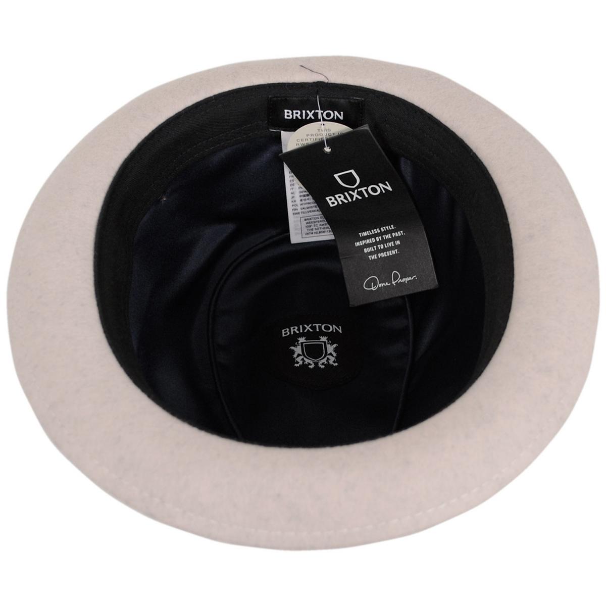 BRIXTON HATS | Gain Wool Felt Fedora Hat - Oatmeal | 135600OAT | under | OATMEAL