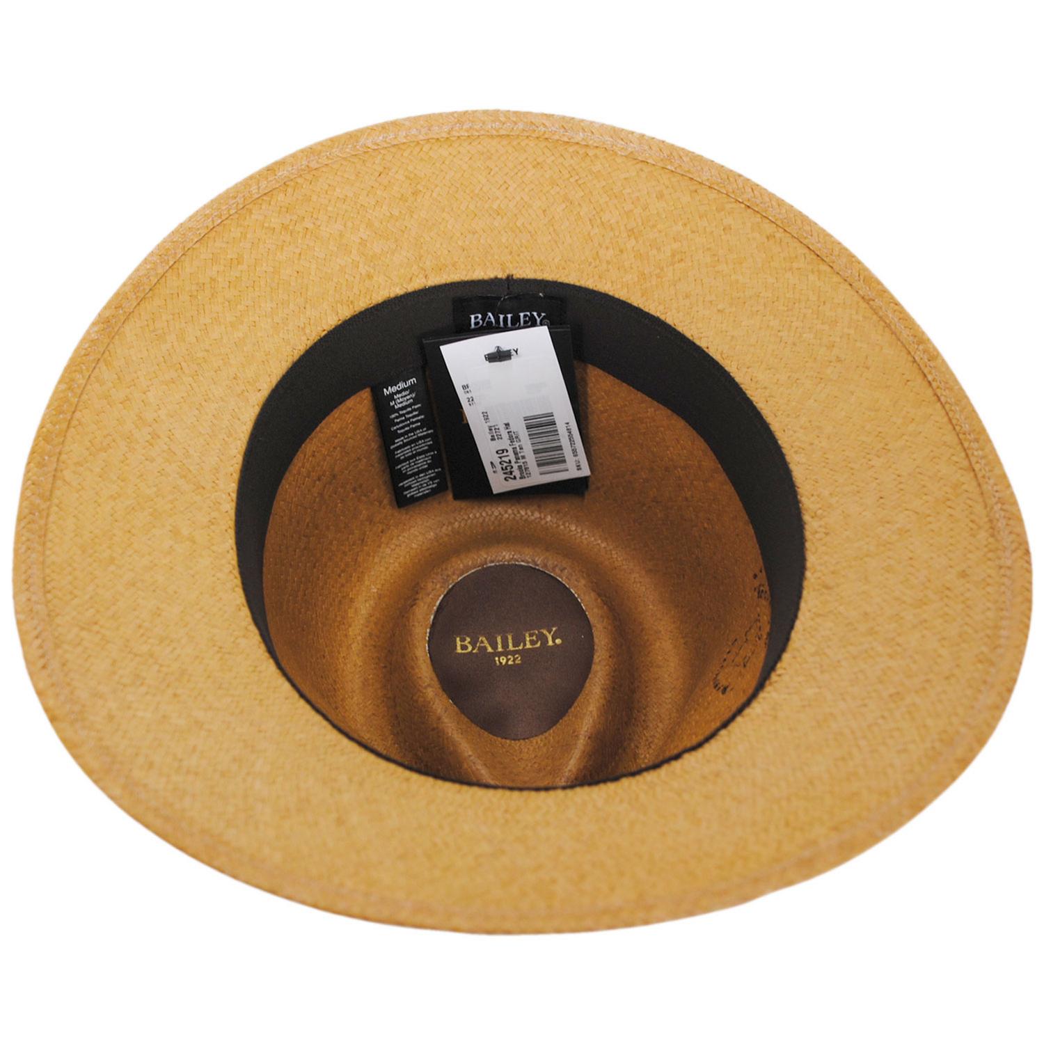 Bailey 1922 | Brooks Panama Straw Fedora Hat - Spring Colors | 127815SS | under | GRIT
