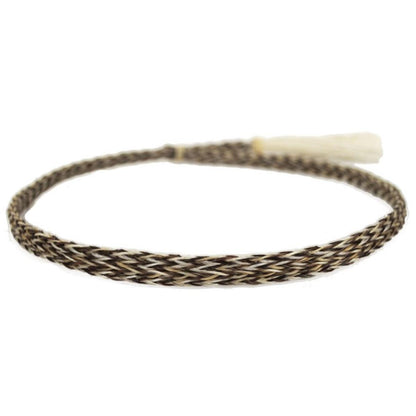 3 Regions Trade Co. | Snake Two-Tone Horse Hair Braid Single Tassel Hat Band | 601700 | lead | BROWN