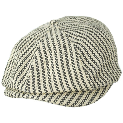 BRIXTON HATS | Brood Straw Lightweight Newsboy Cap | 161558 | lead | NATURAL/BLACK STRAW