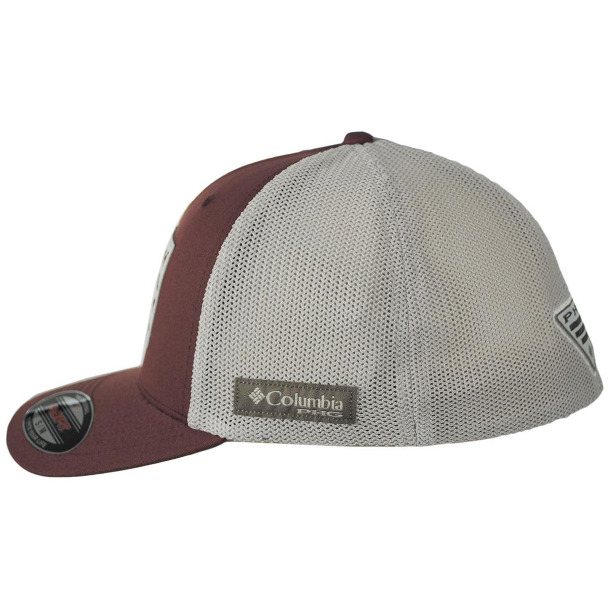Columbia Sportswear | PHG Canine Flag Mesh Flexfit Fitted Baseball Cap | 400089 | profile | RED ROCKS