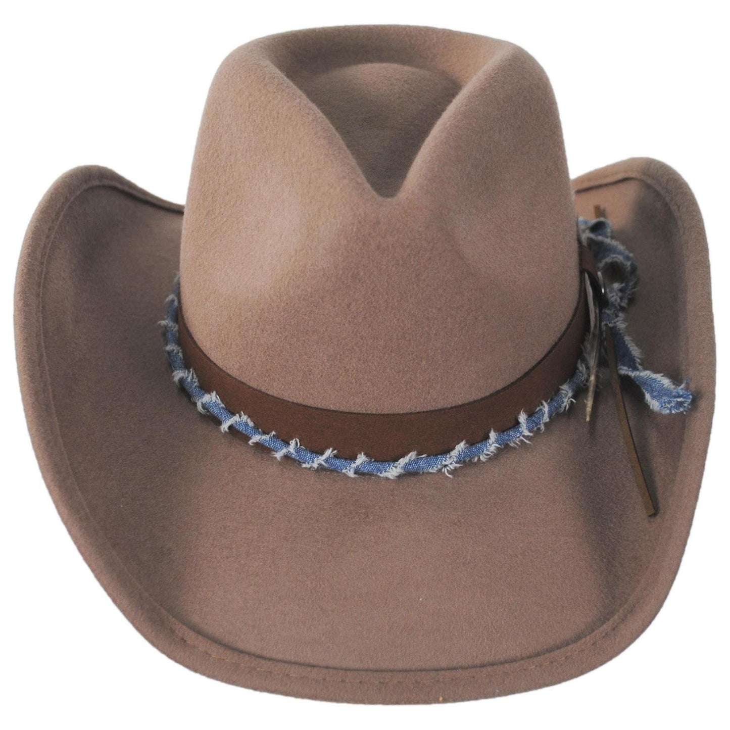 Scala | Devon Wool Felt Western Hat | 123458 | front | MINK