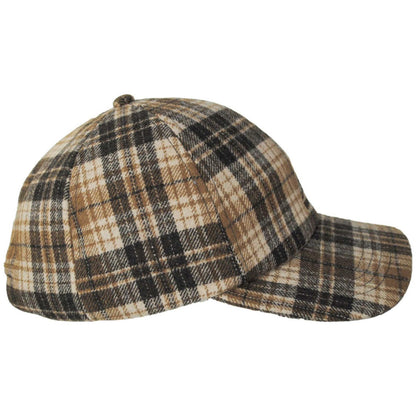 Kangol | Plaid Earflaps Strapback Baseball Cap | 201196 | profile | TAN MULTI