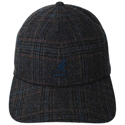 Kangol | Plaid Earflaps Strapback Baseball Cap | 201196 | front | BLACK MULTI