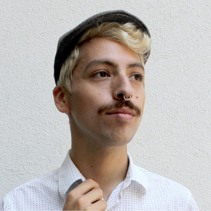 Jaxon Hats | Herringbone Wool Blend Duckbill Ivy Cap | 167552 | lsmone | GREY