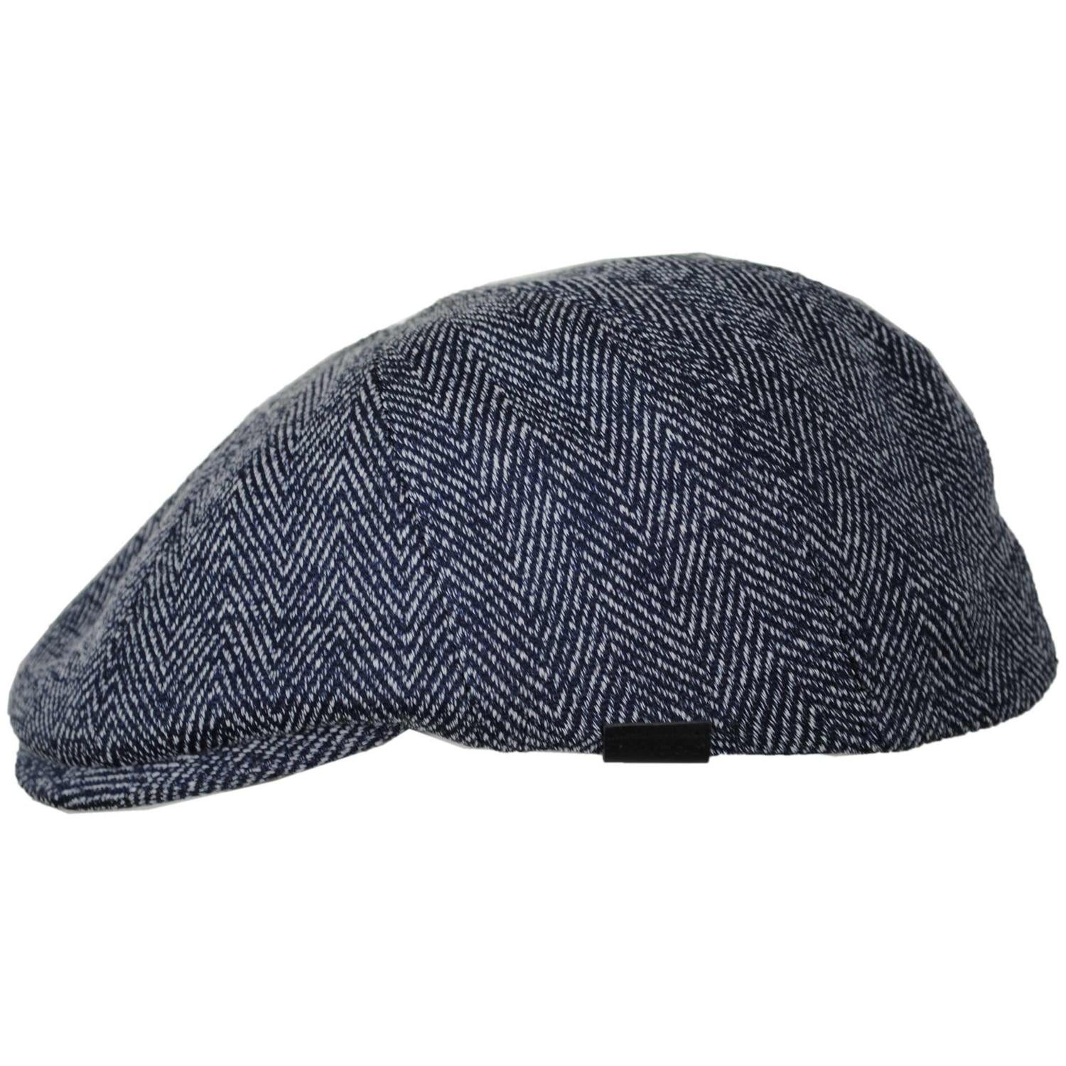 Kangol | Flexfit Pixel Herringbone Newsboy Cap | 160985 | profile | MARLED NAVY
