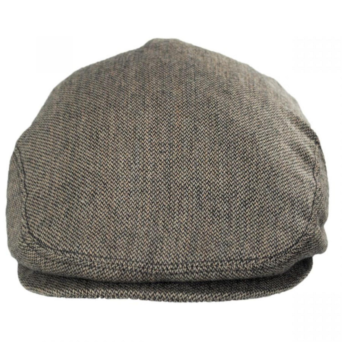 Baskerville Hat Company | Knightsbridge Italian Wool Ivy Cap | 167654 | front | BLACK/TAN