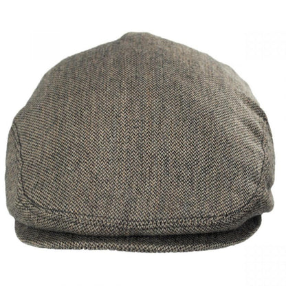 Baskerville Hat Company | Knightsbridge Italian Wool Ivy Cap | 167654 | front | BLACK/TAN