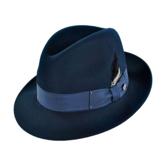 Bailey 1922 | Blixen Wool LiteFelt Fedora Hat | 130033 | lead | NAVY