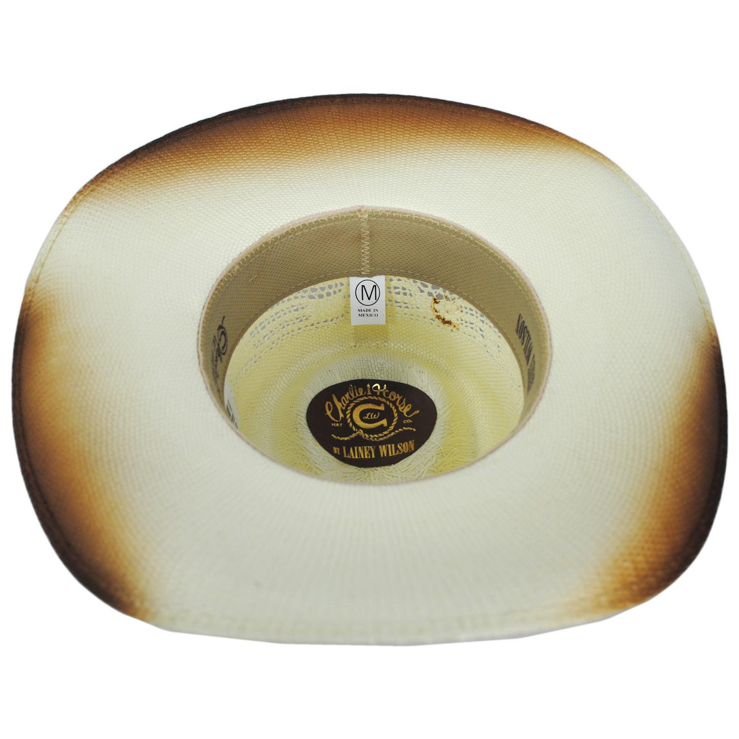 Charlie 1 Horse | Lainey Wilson Good Horses Bangora Straw Western Hat | 124958 | under | SWEATED
