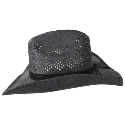 San Diego Hat Company | Scooter Toyo Straw Western Hat | 103584 | profile | BLACK
