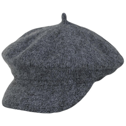 San Diego Hat Company | Early Fog Faux Angora Baker Boy Cap | 108938 | lead | CHARCOAL