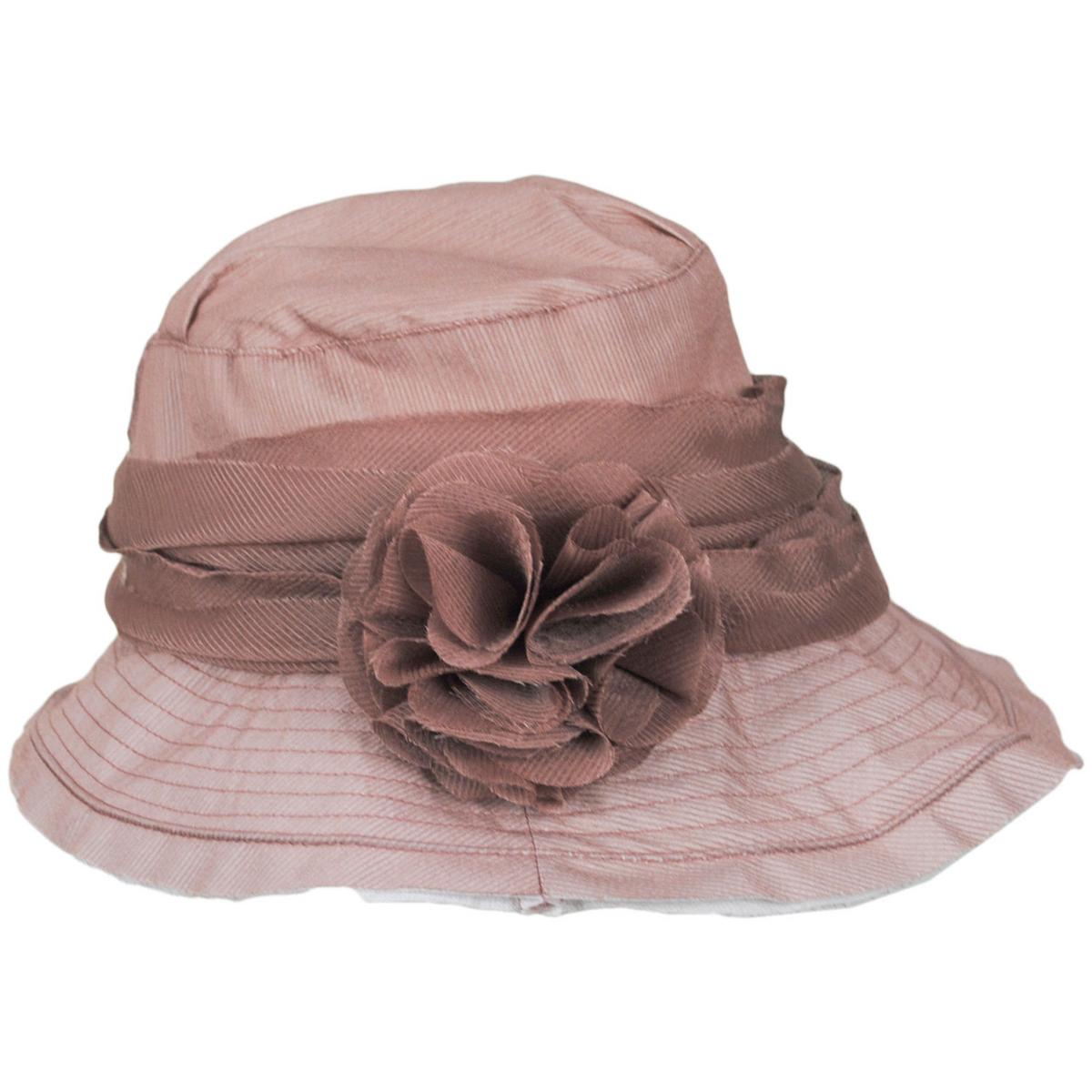 Jeanne Simmons | Romance Fabric Sun Hat | 106547 | profile | DUSTY ROSE