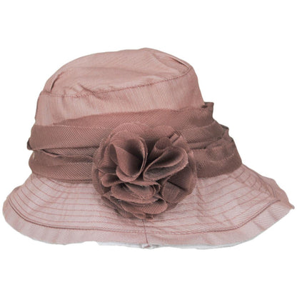 Jeanne Simmons | Romance Fabric Sun Hat | 106547 | profile | DUSTY ROSE