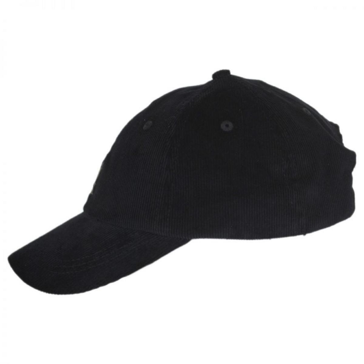 Kangol | Logo Corduroy Strapback Baseball Cap Dad Hat | 201182 | profile | BLACK