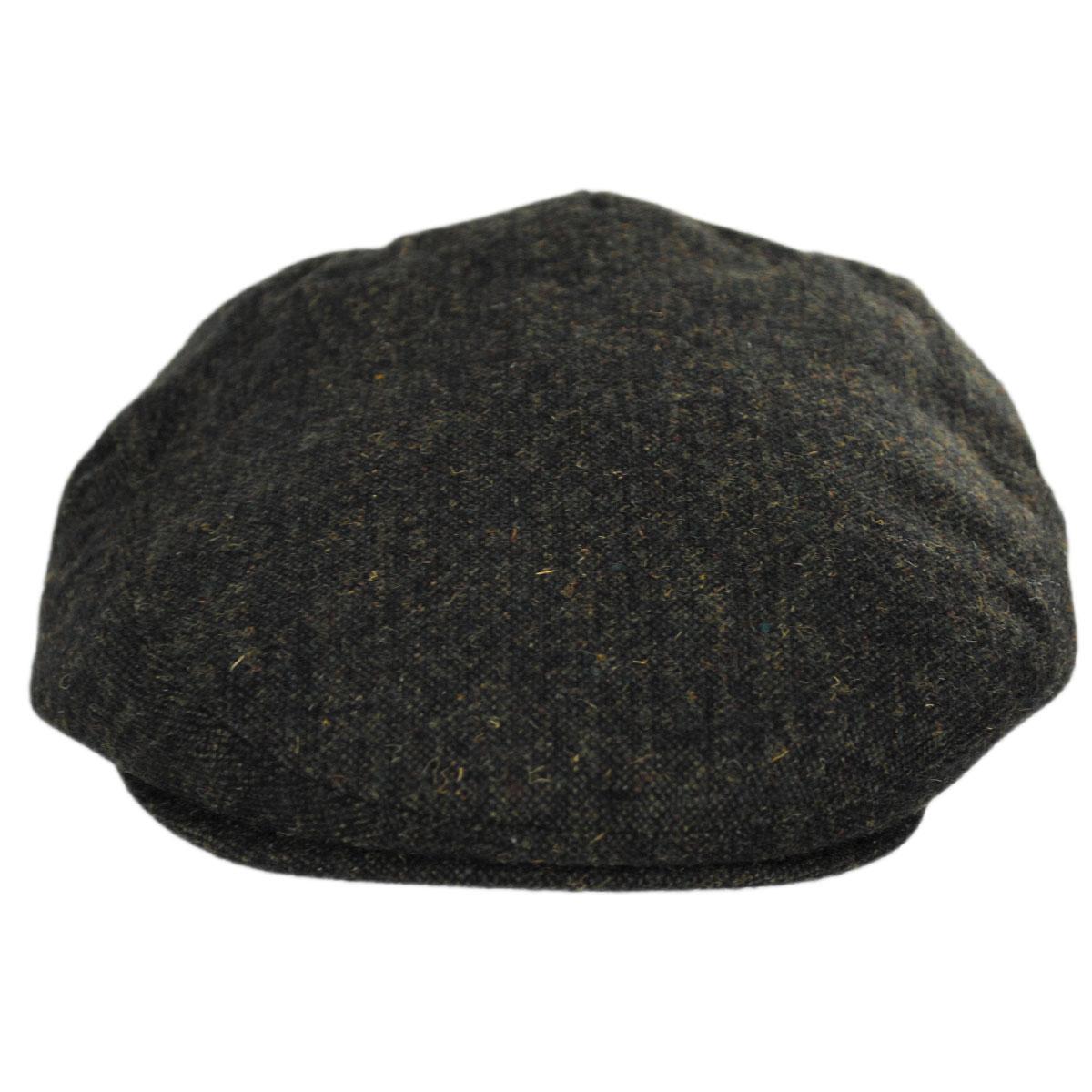 Jaxon Hats | Wholesale Troubadour Tweed Wool Blend Ivy Cap B2B Pre-Pack | B2B167567 | front | OLIVE GREEN