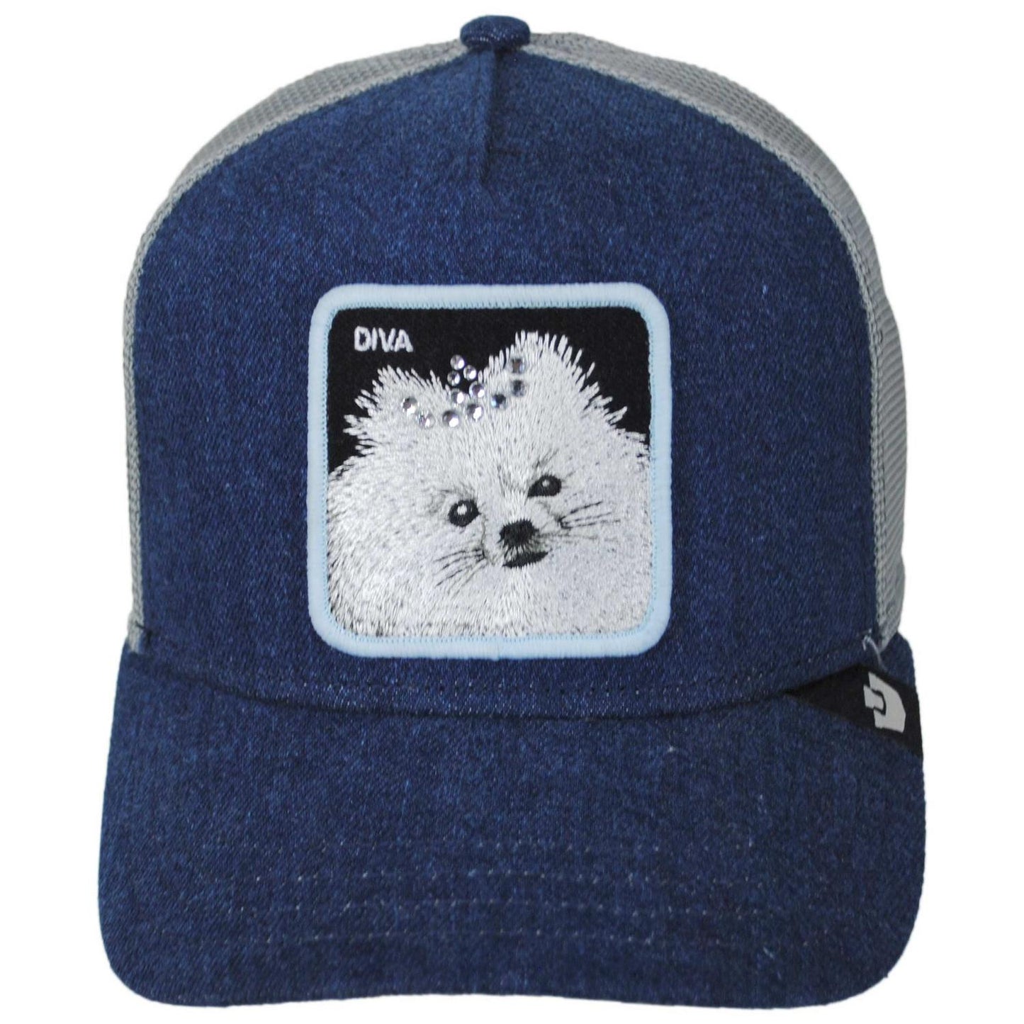 Goorin Bros | Diva Dawg Mesh Trucker Snapback Baseball Cap | 200771 | front | LIGHT DENIM
