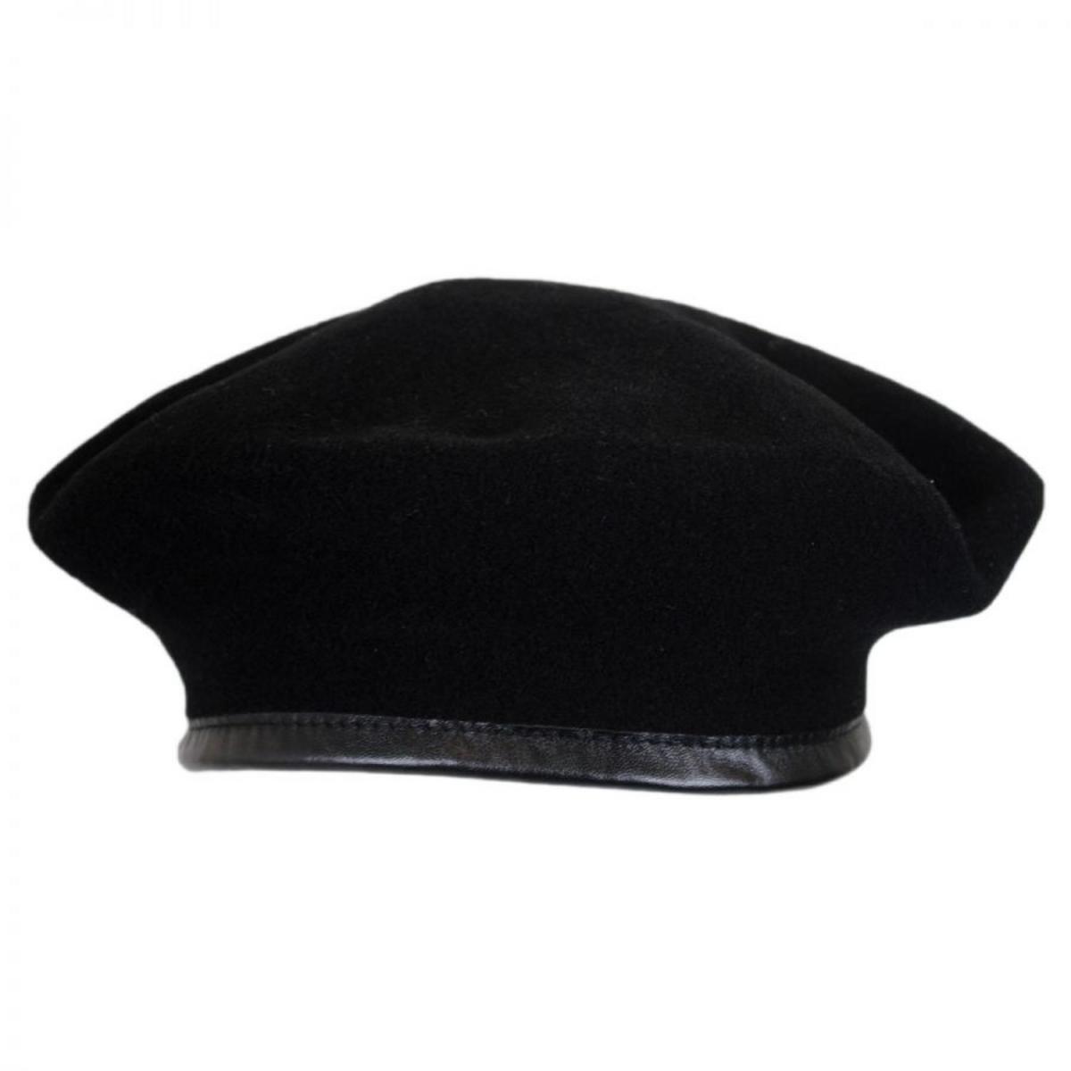 Kangol | Monty Wool Military Beret | 150914 | lead | BLACK