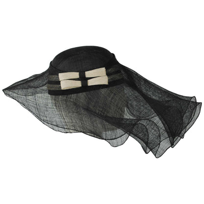 Diva Moscow | Sinamay Straw Pillbox with Floppy Brim | 124271 | profile | BLACK/WHITE