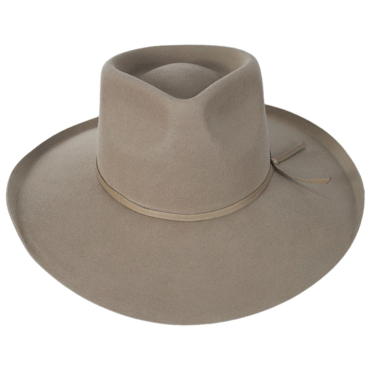 BRIXTON HATS | Marlow Wool Felt Rancher Fedora Hat | 135666 | front | SAND