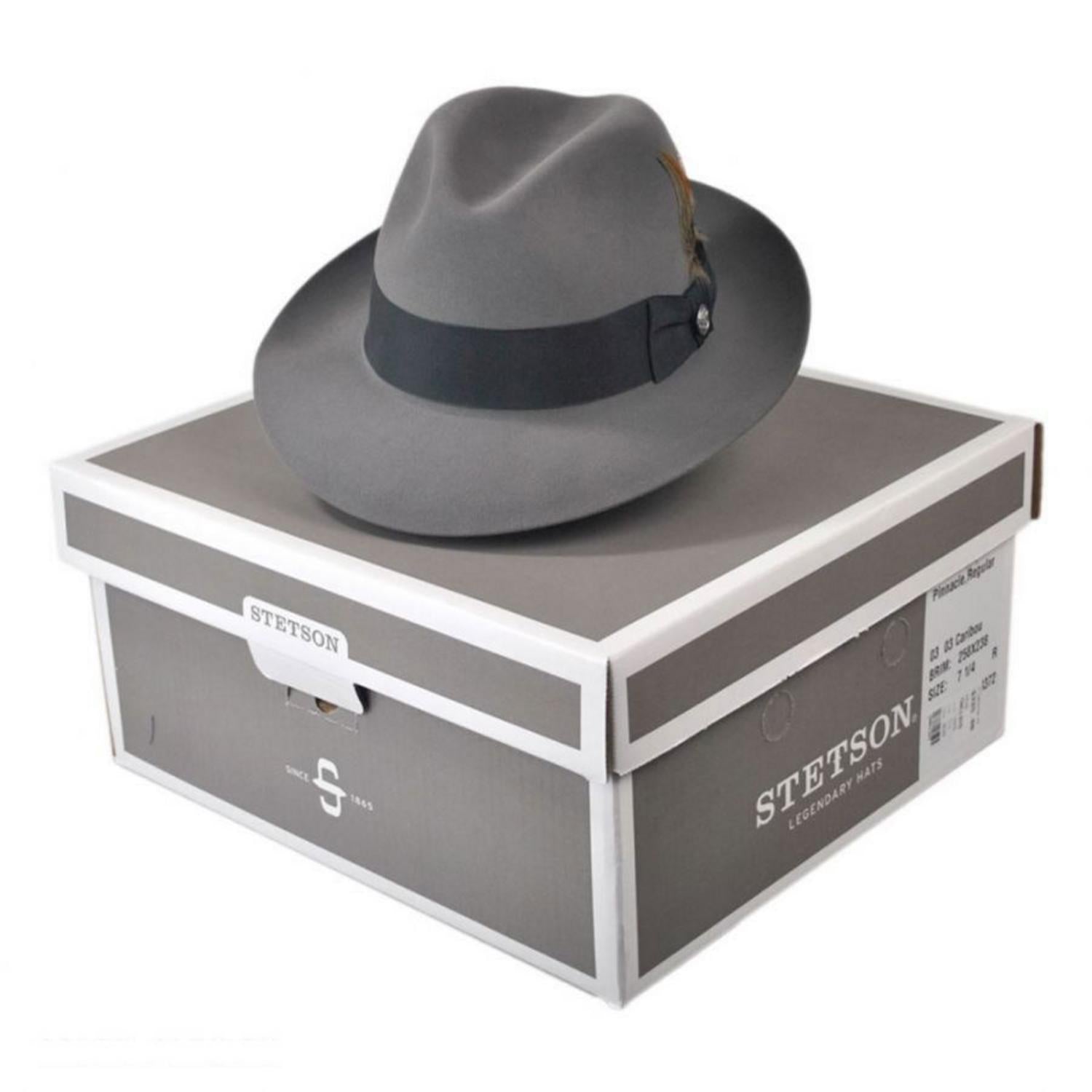 Stetson | Pinnacle Beaver Fur Felt Fedora Hat | 130629 | detailthree | CARIBOU