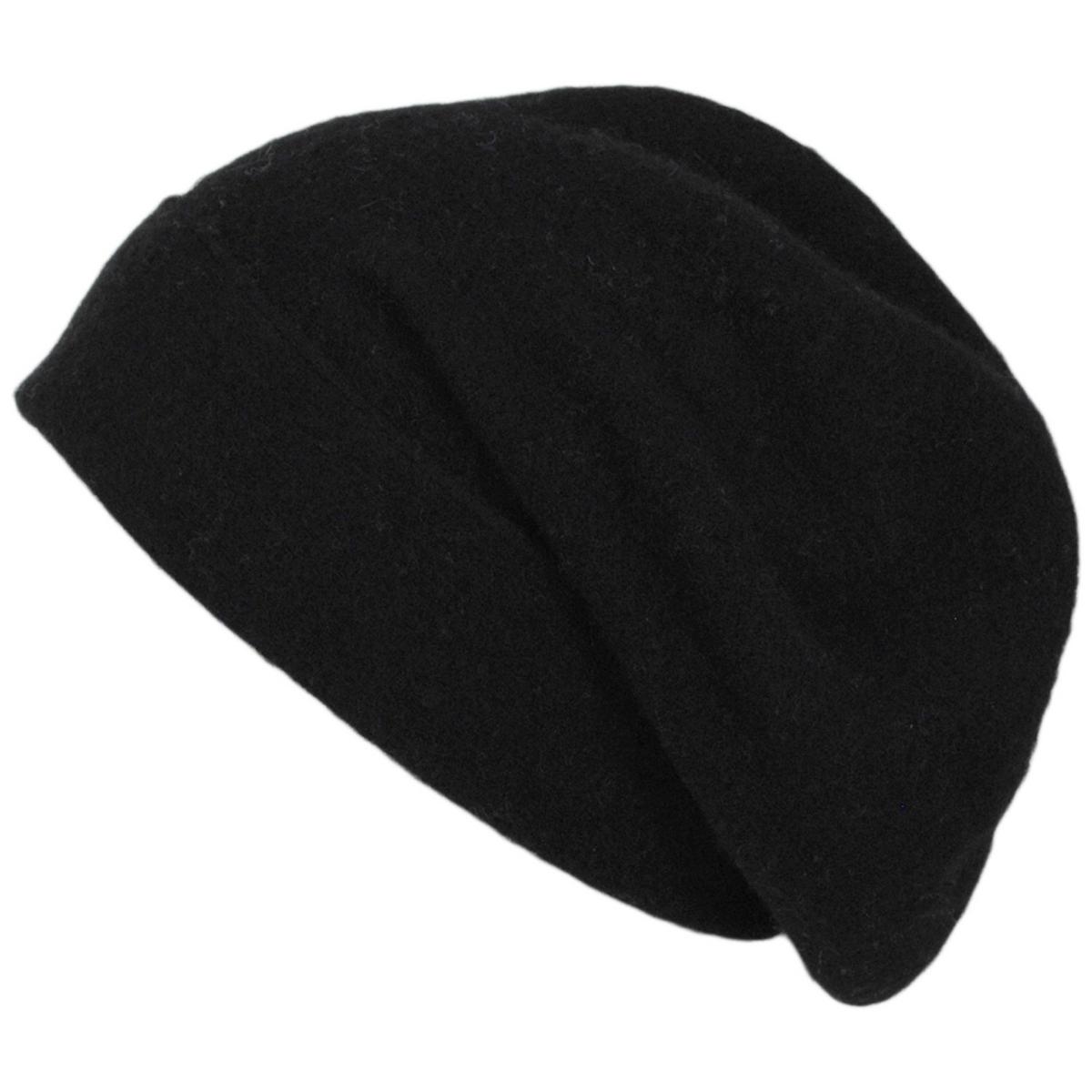 Parkhurst | Wool Slouchy Beanie Hat | 500857 | profile | BLACK