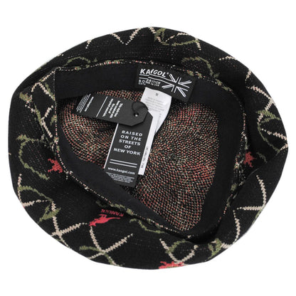 Kangol | Tapestry Jacquard Knit Jax Beret | 150924 | under | BLACK FLORAL