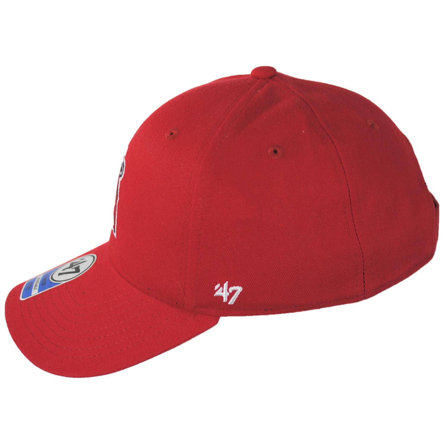 47 Brand | Kid's Los Angeles Angels of Anaheim MLB MVP Adjustable Baseball Cap | 513043 | profile | RED