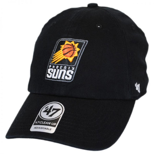 47 Brand | Phoenix Suns NBA Clean Up Strapback Baseball Cap Dad Hat | 204100 | lead | BLACK