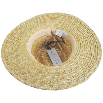 NIKKI BEACH | Alessia Milan Straw Fedora Hat | 102796 | under | NATURAL/NAVY