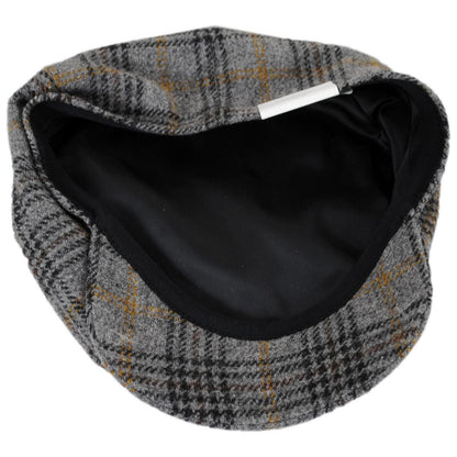 Wigens Caps | Sport Check Wool Newsboy Cap | 161976 | under | GREY MELANGE