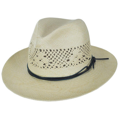 Bailey 1922 | Trappe Panama Straw Fedora Hat | 127922 | lead | NATURAL
