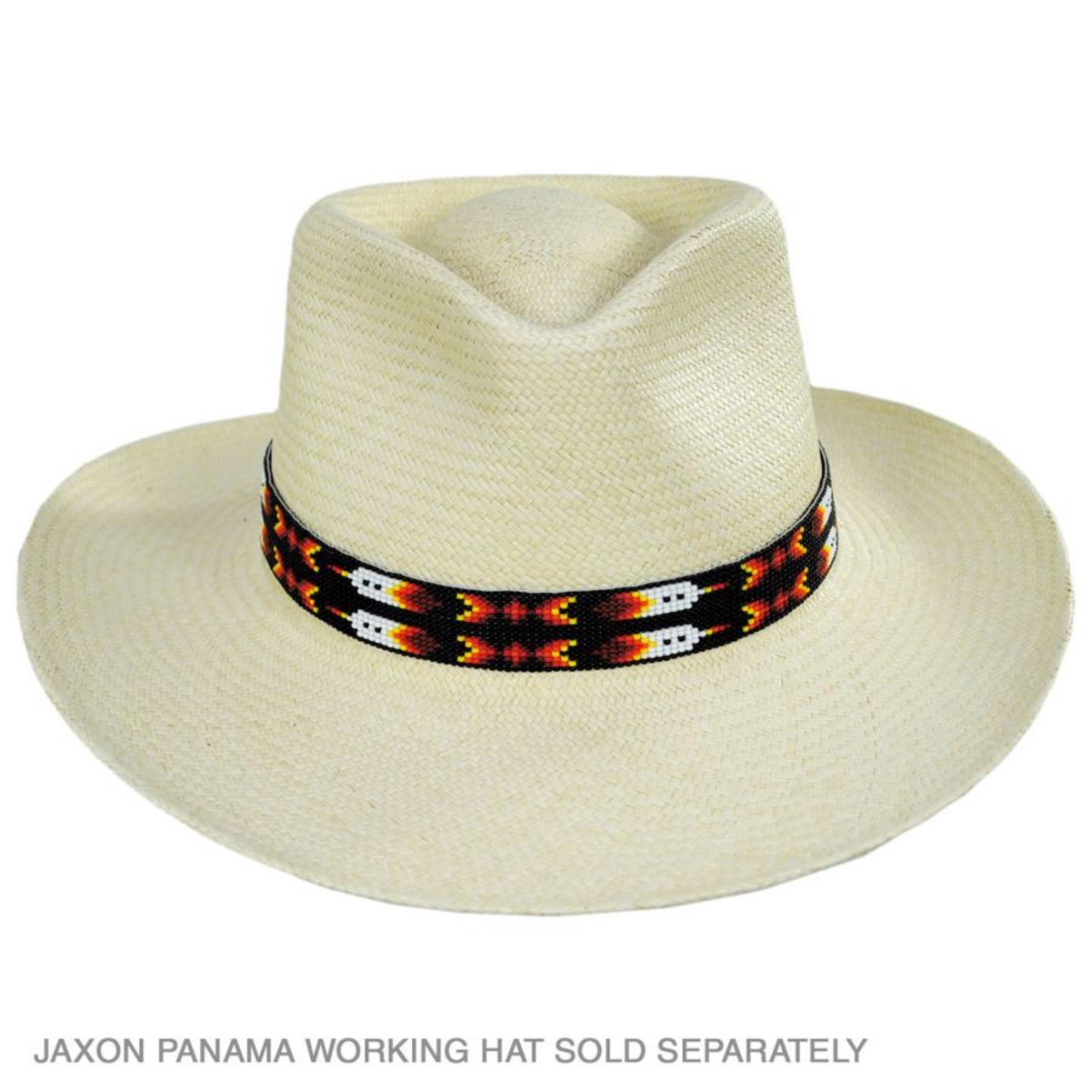Feather + Fire Beaded Hat Band