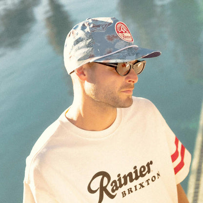 BRIXTON HATS | Rainier x Brixton Snapback Baseball Cap | 201892 | lsmone | BLUE SKY