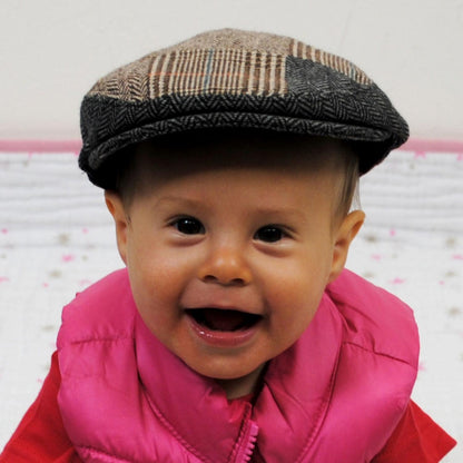 Jaxon Hats | Baby Patchwork Wool Blend Ivy Cap | 512114 | lsfone | BROWN