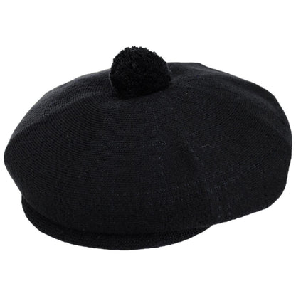 Kangol | New Heritage Pom-Pom Newsboy Cap | 160842 | lead | SOLID BLACK