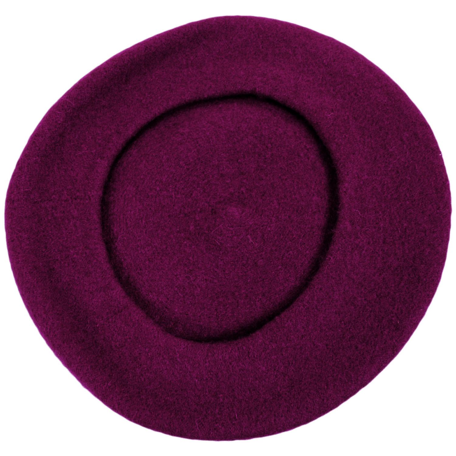 Village Hat Shop | Wool Fashion Beret | 152500 | under | RASPBERRY