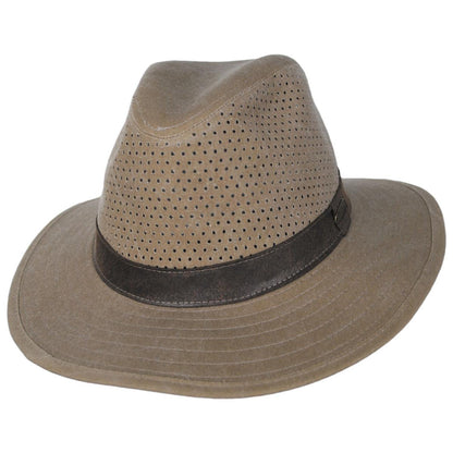 Panama Jack | Reverie Cotton Safari Fedora Hat | 400608 | lead | KHAKI