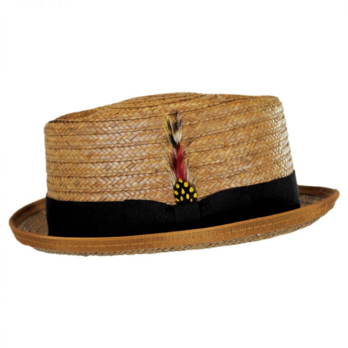NEW YORK HAT CO | Be Bop Coconut Straw Pork Pie Hat | 128403 | profile | NATURAL