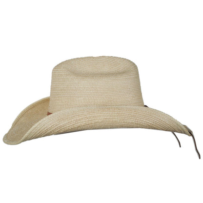 SunBody Hats | Crazy Horse Guatemalan Palm Leaf Straw Cowboy Hat | 128216 | profile | NATURAL