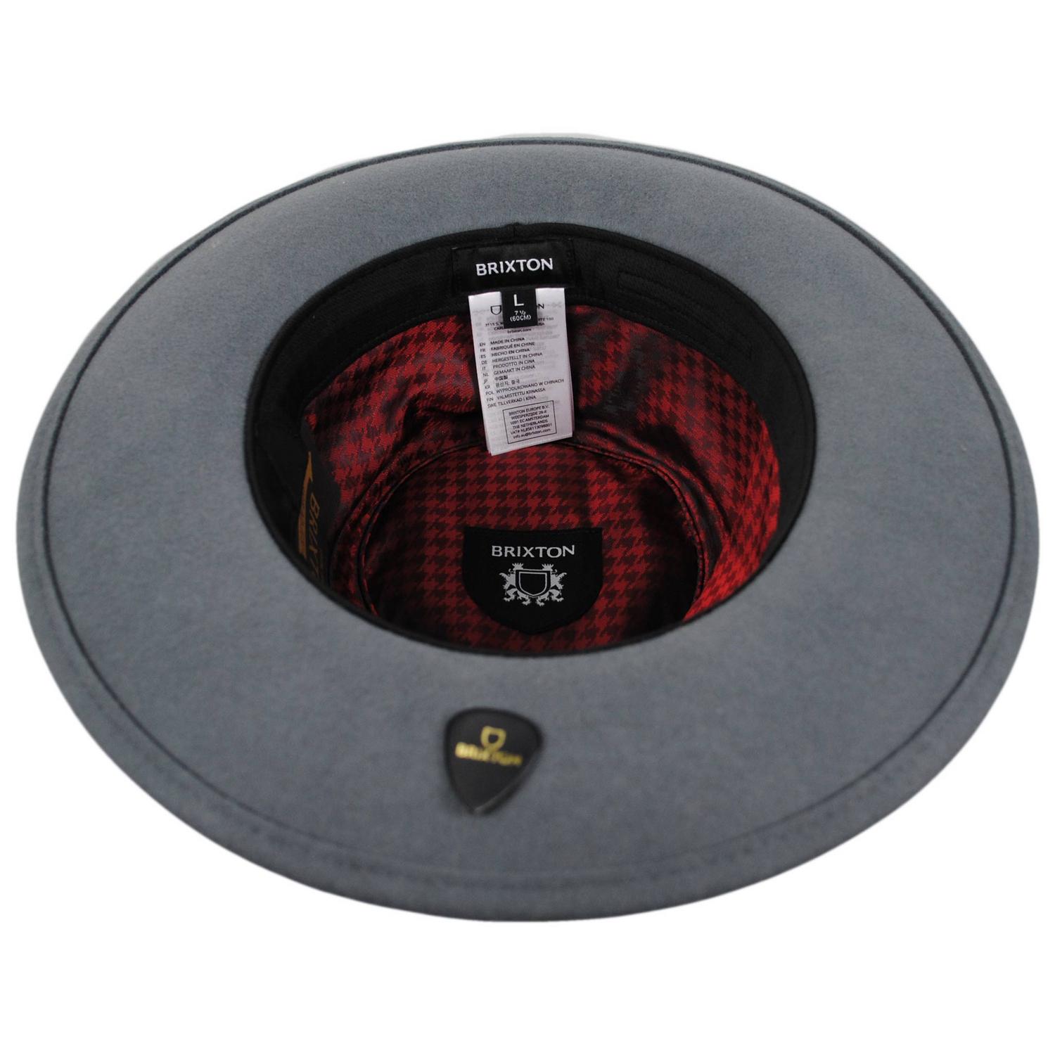 BRIXTON HATS | Eames Wool Felt Fedora Hat | 135675 | under | FUTURE GREY/BLACK