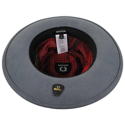 BRIXTON HATS | Eames Wool Felt Fedora Hat | 135675 | under | FUTURE GREY/BLACK